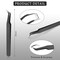 9 Pieces Curved Pointed Craft Tweezers Stainless Steel Precision Tweezer with Protective Cover for Rhinestones Dried Flowers Craft Stickers Eyelash Extension Jewelry Making(Black)